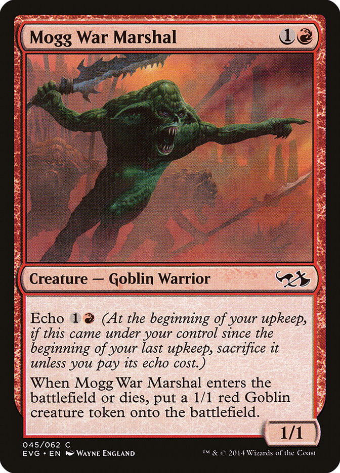Mogg War Marshal (Elves vs. Goblins) [Duel Decks Anthology] Magic: The Gathering