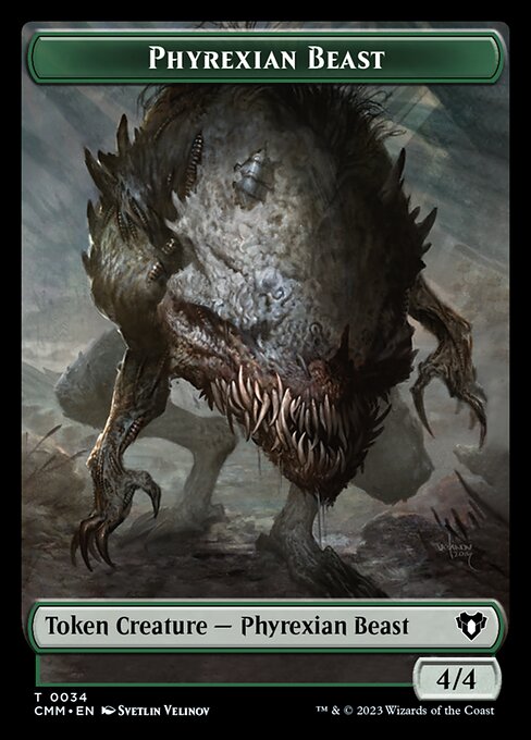 Eldrazi Scion // Phyrexian Beast Double-Sided Token [Commander Masters Tokens] Magic: The Gathering