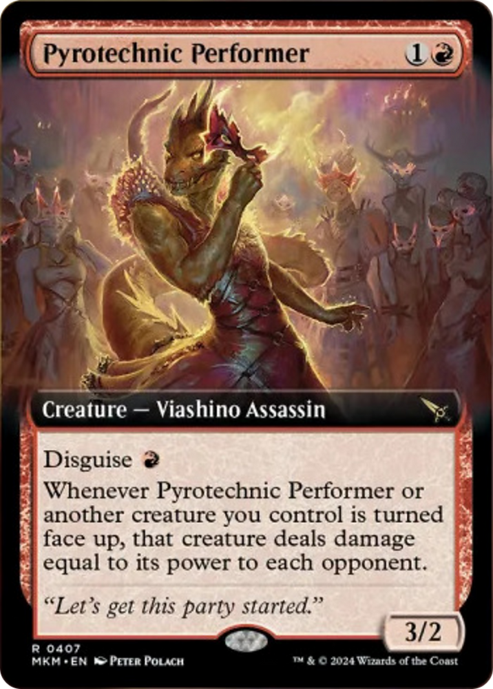 Pyrotechnic Performer (Extended Art) [Murders at Karlov Manor] Magic: The Gathering