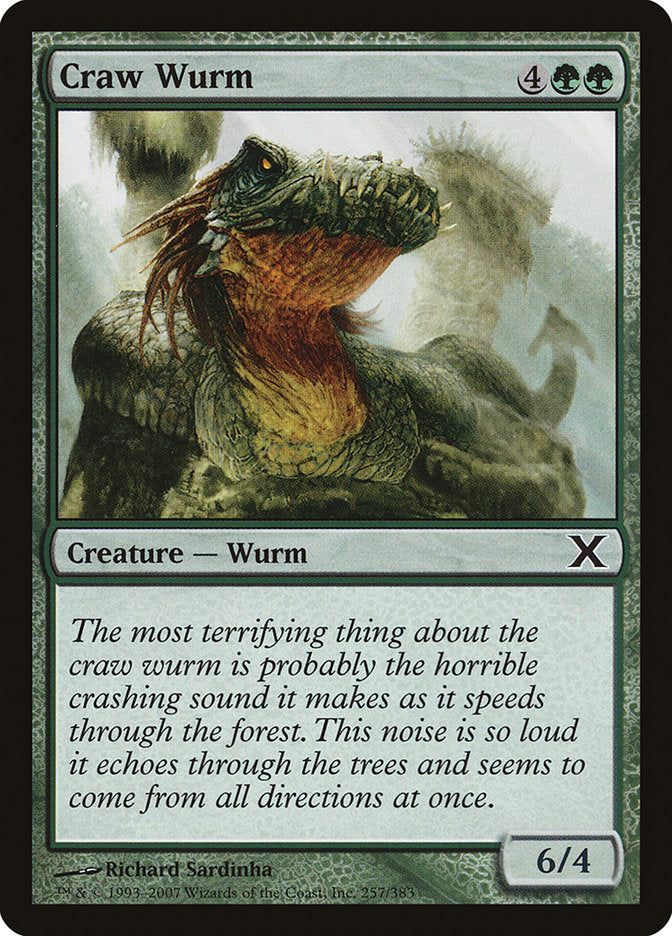 Craw Wurm [Tenth Edition] Magic: The Gathering