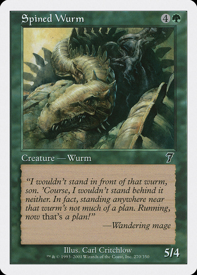 Spined Wurm [Seventh Edition] Magic: The Gathering