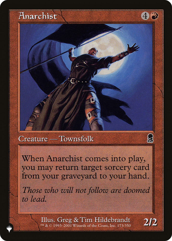 Anarchist [The List] Magic: The Gathering