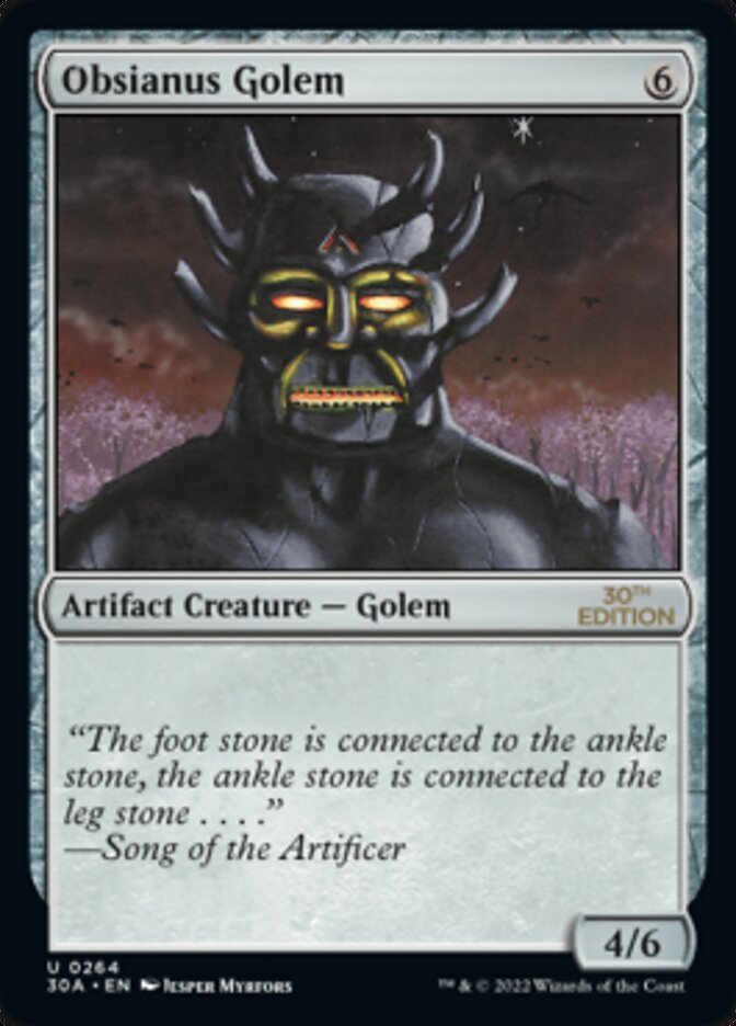 Obsianus Golem [30th Anniversary Edition] Magic: The Gathering