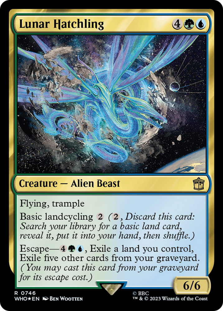 Lunar Hatchling (Surge Foil) [Doctor Who] Magic: The Gathering