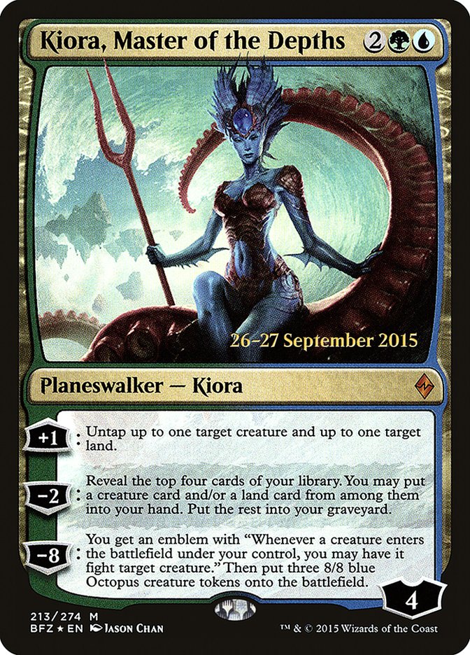 Kiora, Master of the Depths [Battle for Zendikar Prerelease Promos] Magic: The Gathering