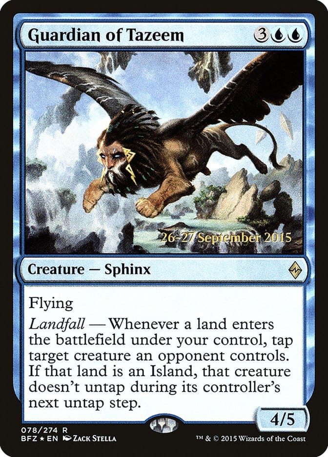 Guardian of Tazeem [Battle for Zendikar Prerelease Promos] Magic: The Gathering