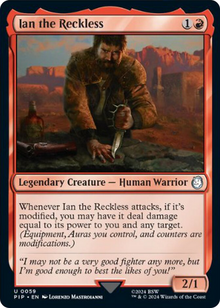 Ian the Reckless [Fallout] Magic: The Gathering