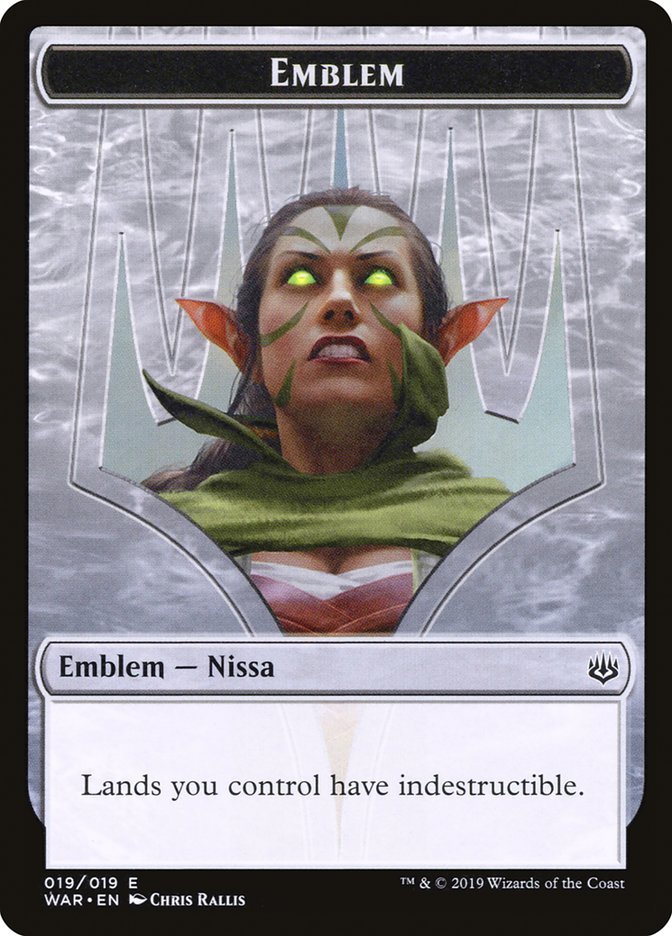 Nissa, Who Shakes the World Emblem [War of the Spark Tokens] Magic: The Gathering