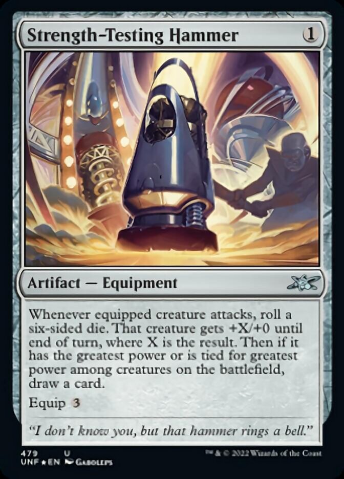 Strength-Testing Hammer (Galaxy Foil) [Unfinity] Magic: The Gathering