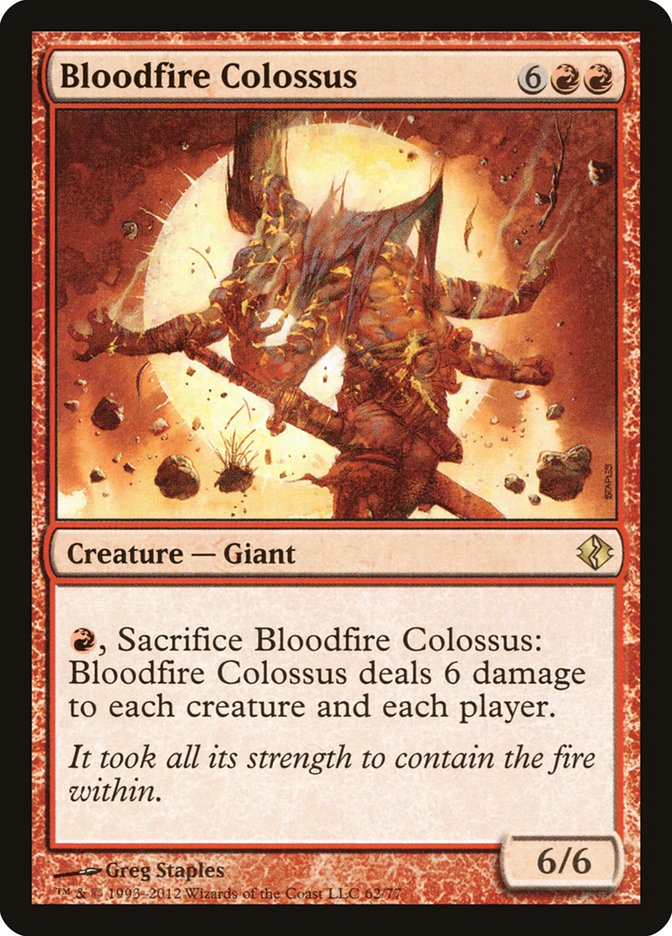 Bloodfire Colossus [Duel Decks: Venser vs. Koth] Magic: The Gathering