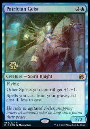 Patrician Geist [Innistrad: Midnight Hunt Prerelease Promos] Magic: The Gathering
