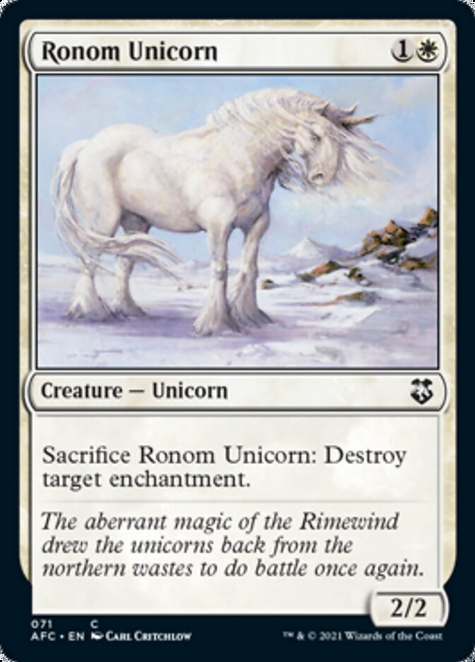 Ronom Unicorn [Dungeons & Dragons: Adventures in the Forgotten Realms Commander] Magic: The Gathering