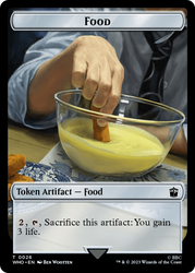 Dalek // Food (0026) Double-Sided Token [Doctor Who Tokens] Magic: The Gathering