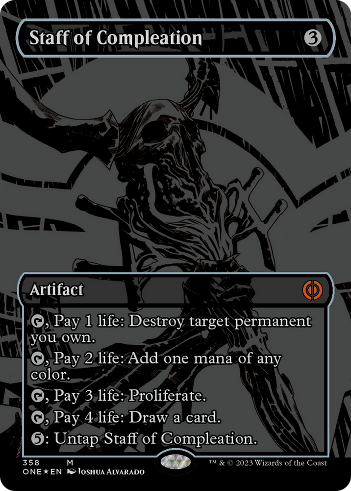 Staff of Compleation (Oil Slick Raised Foil) [Phyrexia: All Will Be One] Magic: The Gathering