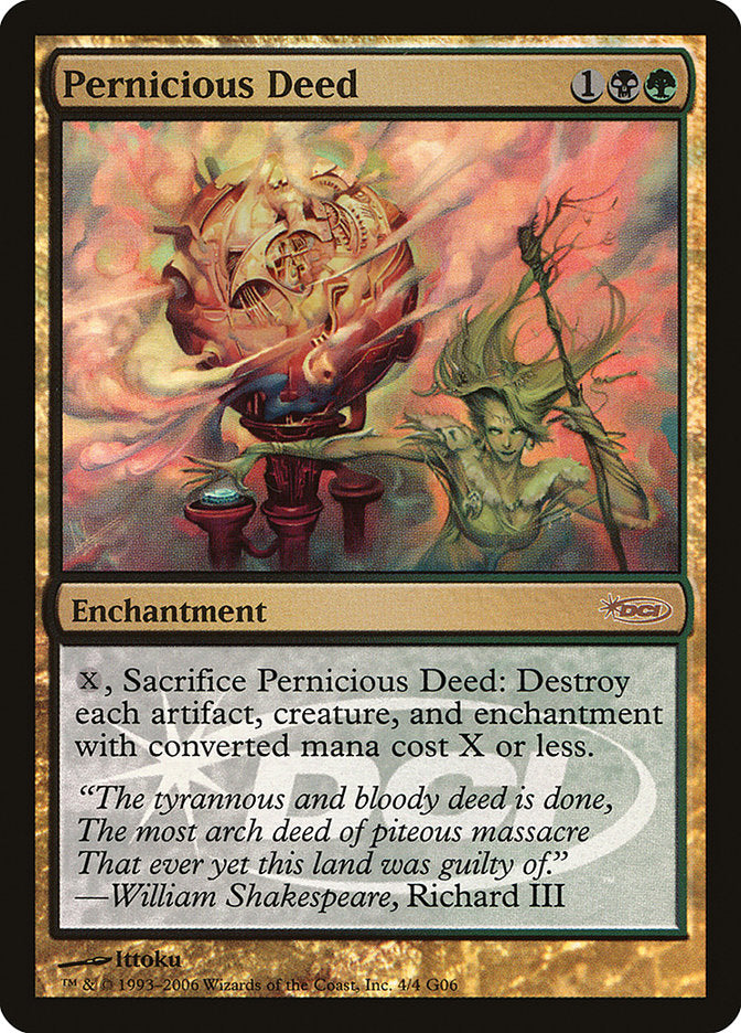 Pernicious Deed [Judge Gift Cards 2006] Magic: The Gathering