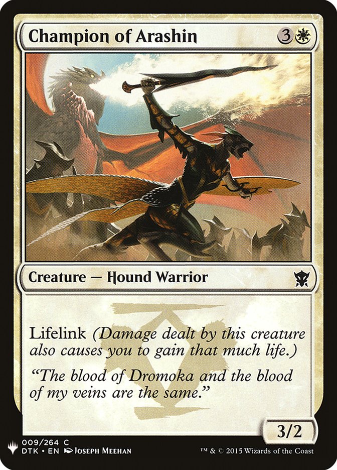 Champion of Arashin [Mystery Booster] Magic: The Gathering