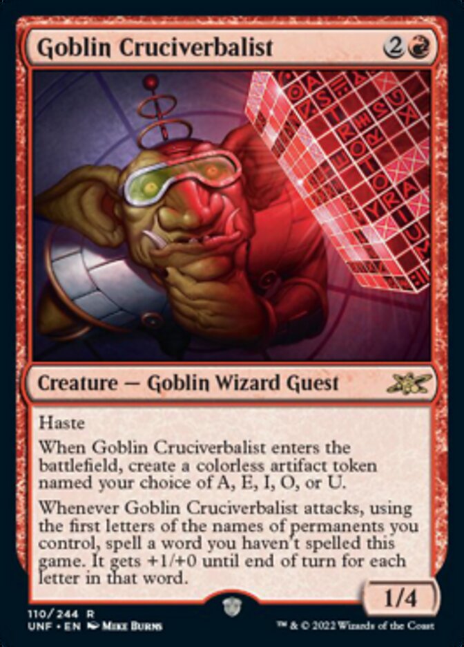 Goblin Cruciverbalist [Unfinity] Magic: The Gathering