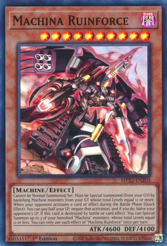 Machina Ruinforce [MP22-EN203] Super Rare - Yugioh Cards For Your TCG Needs!