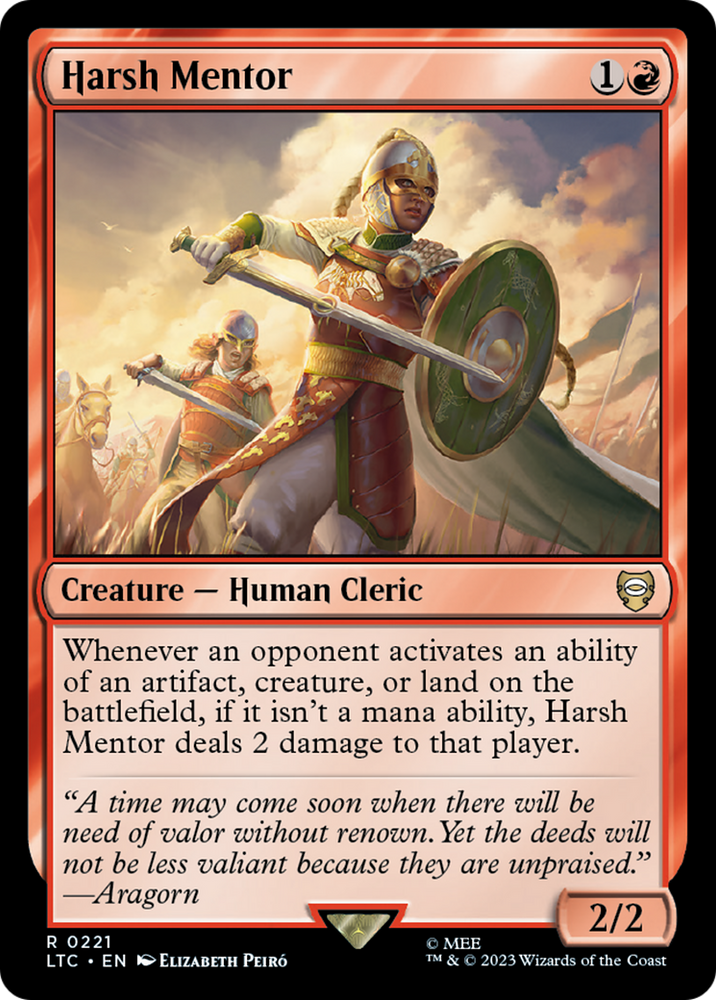 Harsh Mentor [The Lord of the Rings: Tales of Middle-Earth Commander] Magic: The Gathering