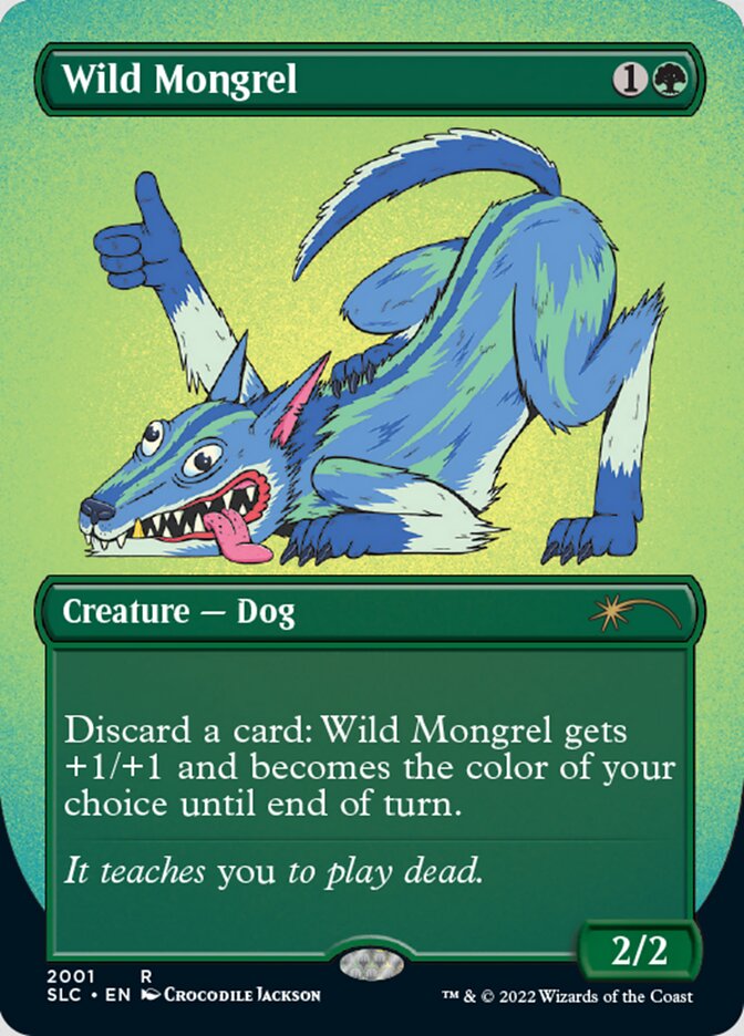 Wild Mongrel (Borderless) [Secret Lair Countdown Kit] Magic: The Gathering