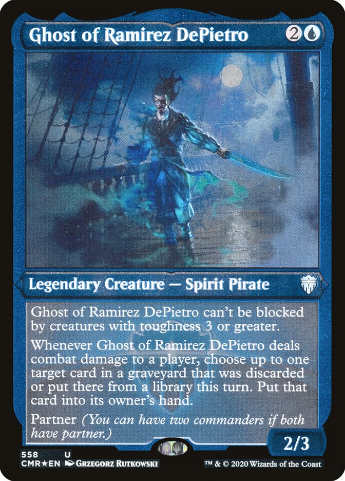 Ghost of Ramirez DePietro (Etched) [Commander Legends] Magic: The Gathering