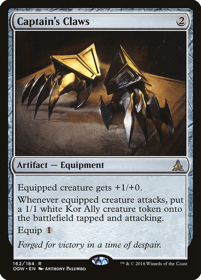 Captain's Claws [Oath of the Gatewatch] Magic: The Gathering