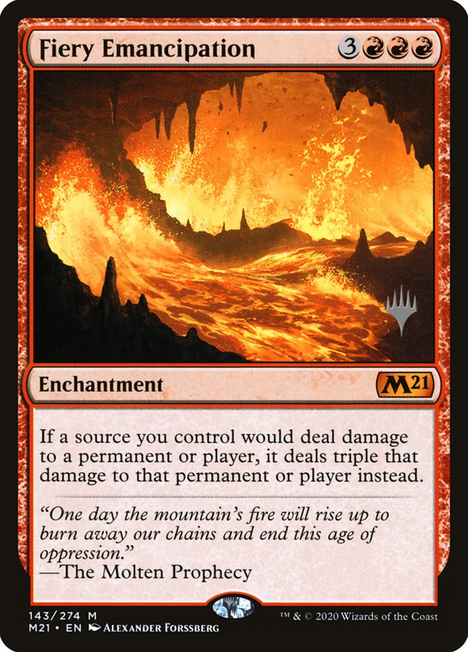 Fiery Emancipation (Promo Pack) [Core Set 2021 Promos] Magic: The Gathering