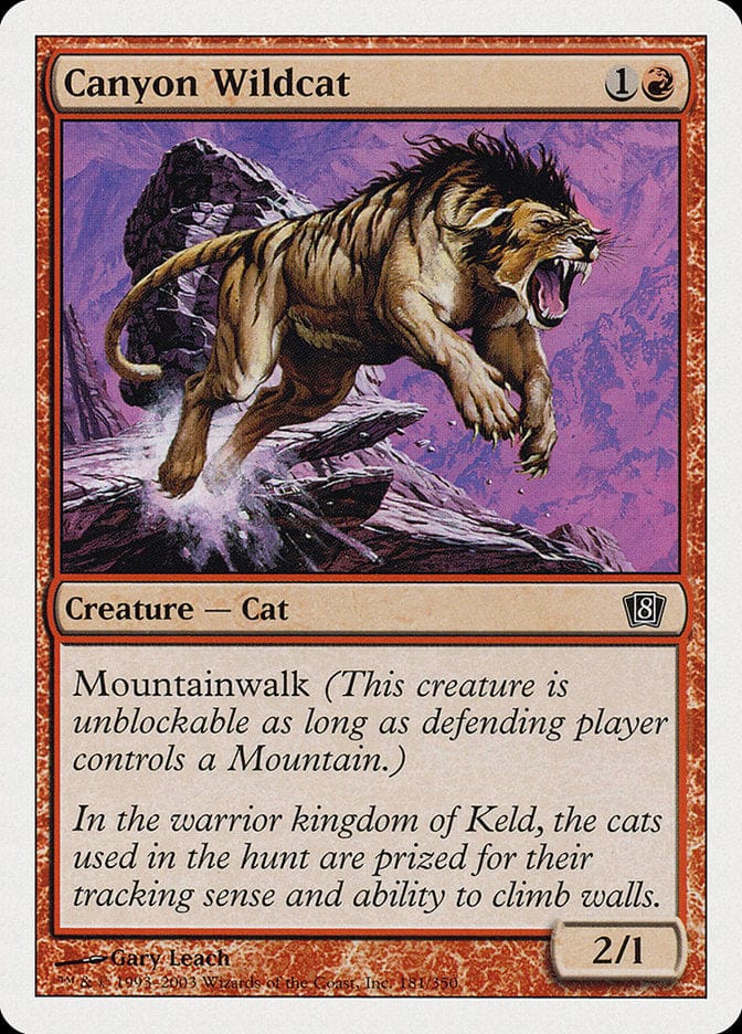 Canyon Wildcat [Eighth Edition] Magic: The Gathering