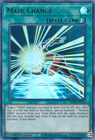 Mask Change [GFTP-EN112] Ultra Rare - Yugioh Cards For Your TCG Needs!
