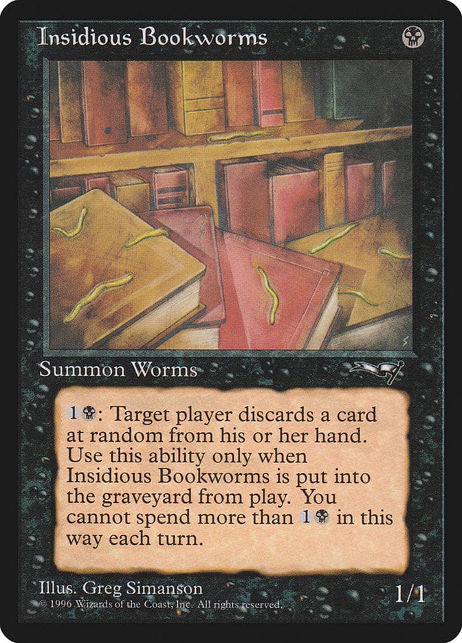 Insidious Bookworms (Multiple Worms) [Alliances] Magic: The Gathering