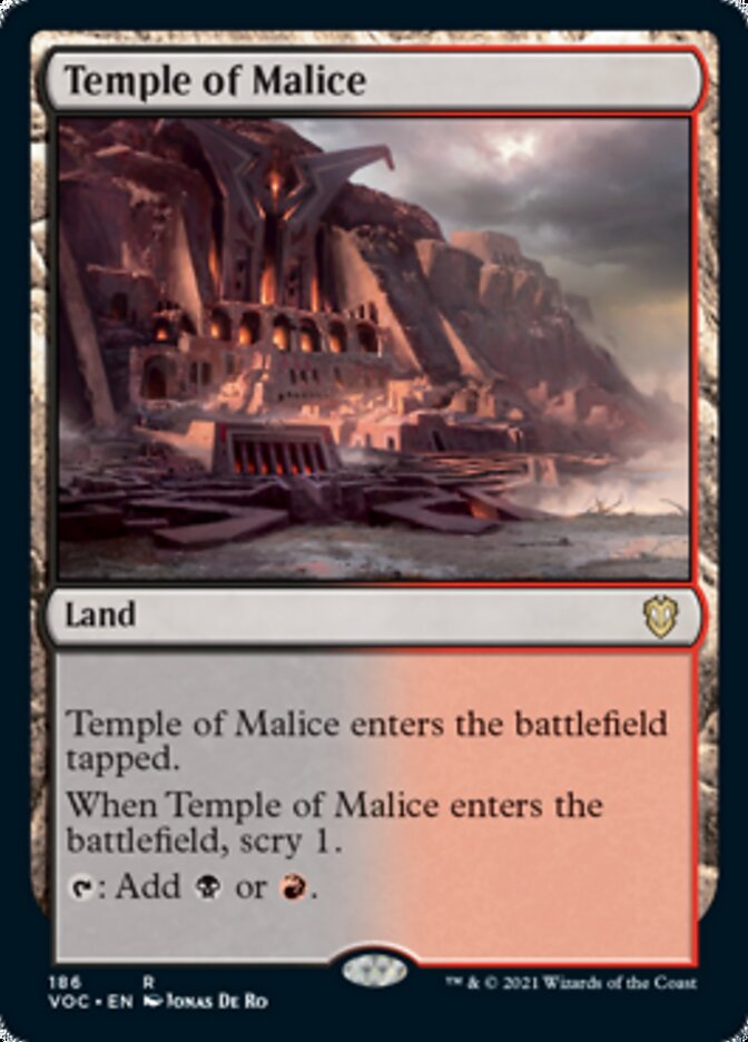 Temple of Malice [Innistrad: Crimson Vow Commander] Magic: The Gathering
