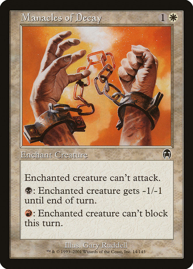 Manacles of Decay [Apocalypse] Magic: The Gathering