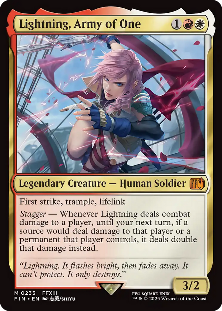 Lightning, Army of One [FINAL FANTASY] Magic: The Gathering