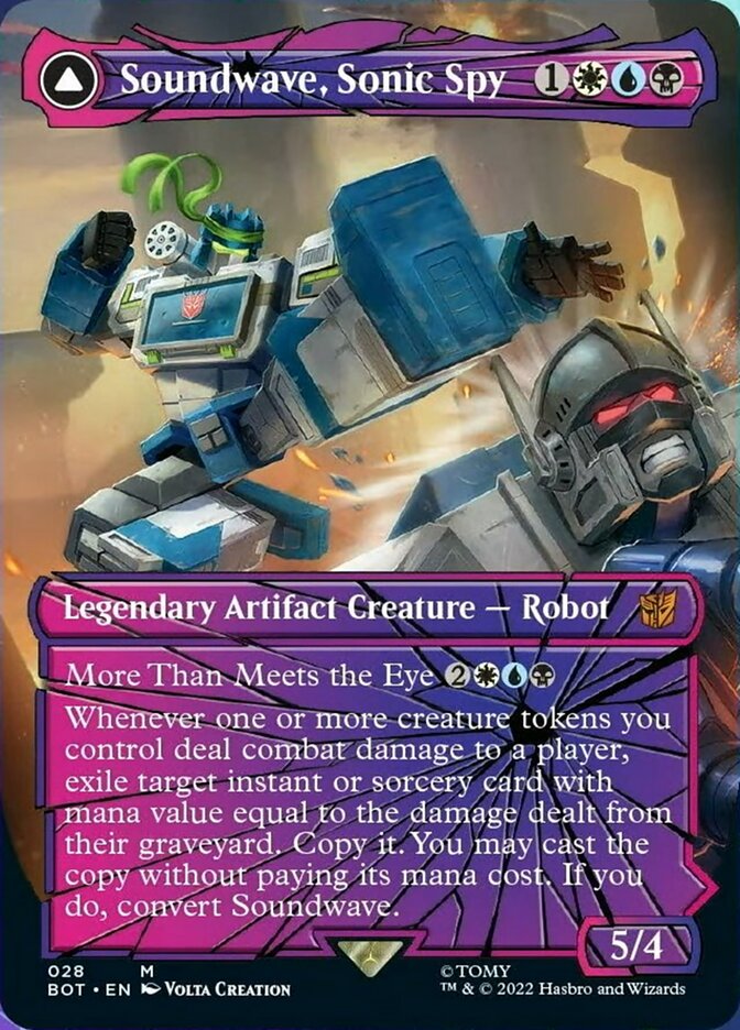 Soundwave, Sonic Spy // Soundwave, Superior Captain (Shattered Glass) [Transformers] Magic: The Gathering