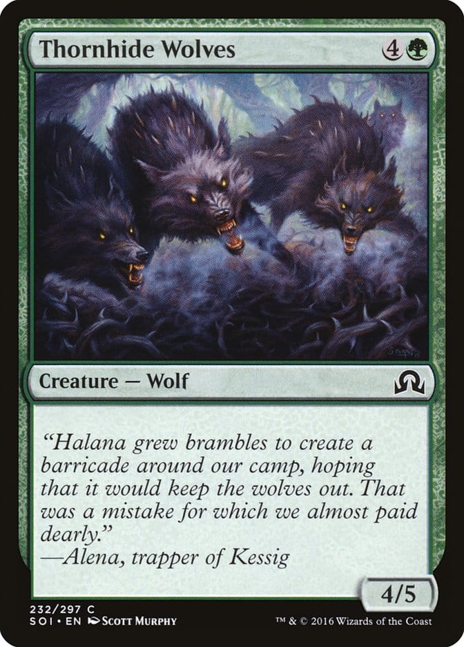 Thornhide Wolves [Shadows over Innistrad] Magic: The Gathering