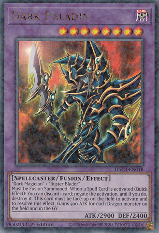 Dark Paladin (Duel Terminal) [HAC1-EN018] Parallel Rare - Yugioh Cards For Your TCG Needs!