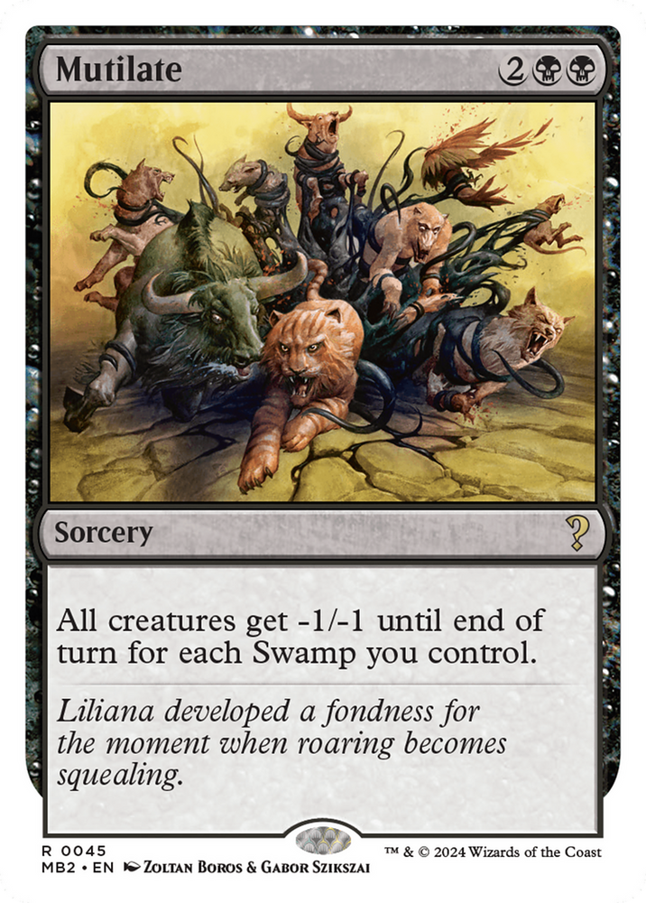 Mutilate (White Border) [Mystery Booster 2] Magic: The Gathering