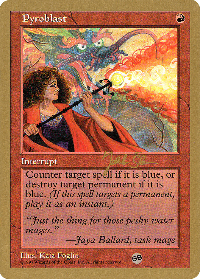 Pyroblast (Jakub Slemr) (SB) [World Championship Decks 1997] Magic: The Gathering