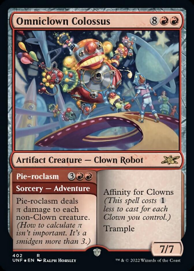 Omniclown Colossus // Pie-roclasm (Galaxy Foil) [Unfinity] Magic: The Gathering