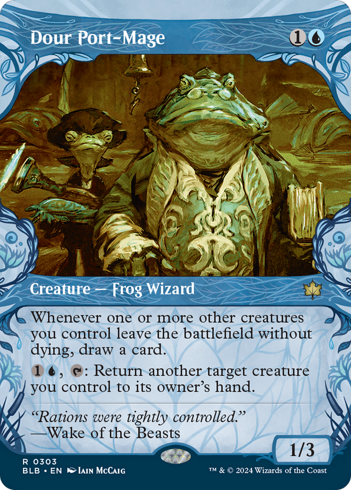 Dour Port-Mage (Showcase) [Bloomburrow] Magic: The Gathering