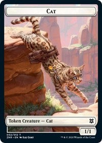 Cat // Construct Double-Sided Token [Zendikar Rising Tokens] Magic: The Gathering