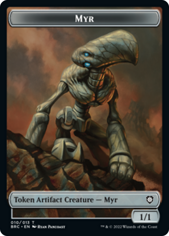 Myr // Powerstone Double-Sided Token [The Brothers' War Commander Tokens] Magic: The Gathering