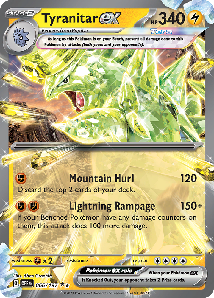 Tyranitar ex (066/197) [Scarlet & Violet: Obsidian Flames] Pokémon