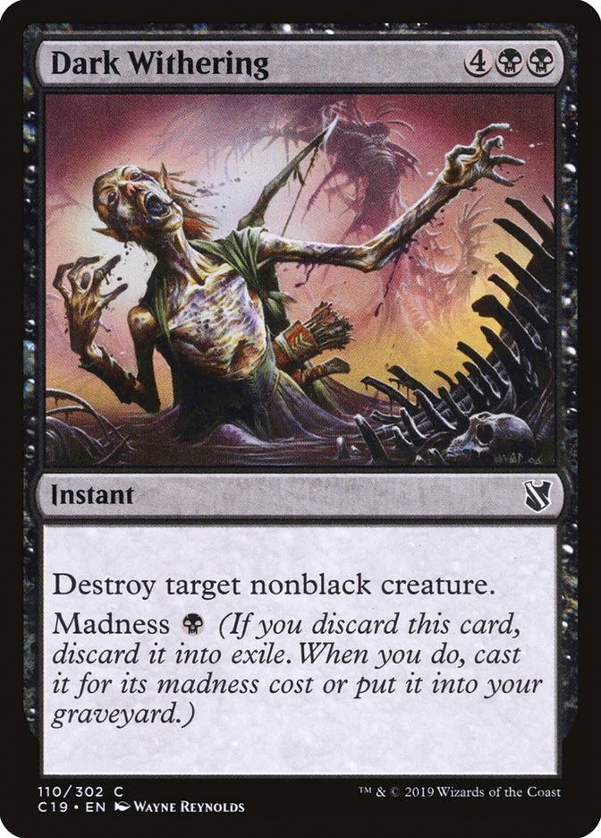Dark Withering [Commander 2019] Magic: The Gathering