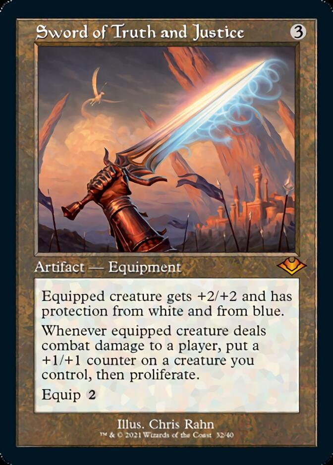 Sword of Truth and Justice (Retro Foil Etched) [Modern Horizons] Magic: The Gathering