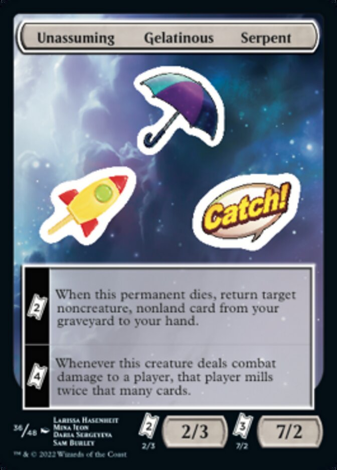 Unassuming Gelatinous Serpent [Unfinity Stickers] Magic: The Gathering
