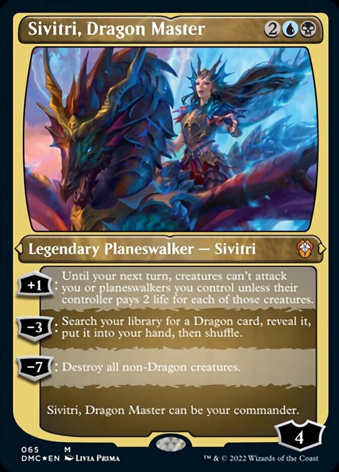 Sivitri, Dragon Master (Foil Etched) [Dominaria United Commander] Magic: The Gathering
