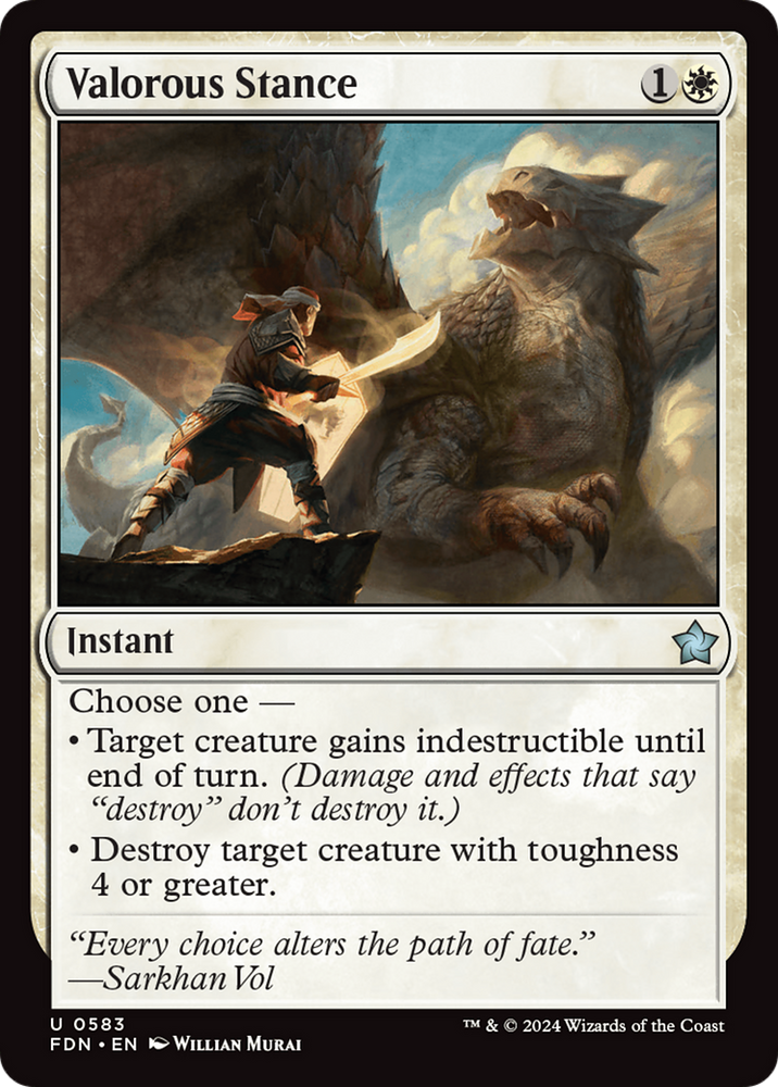 Valorous Stance [Foundations] Magic: The Gathering