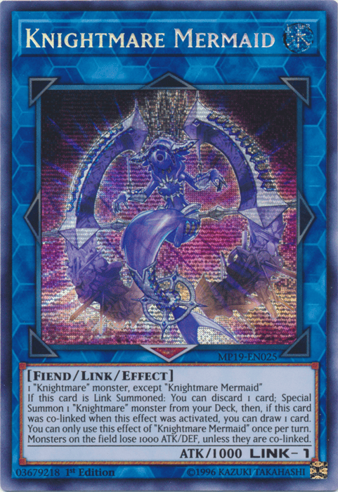 Knightmare Mermaid [MP19-EN025] Prismatic Secret Rare - Yugioh Cards For Your TCG Needs!
