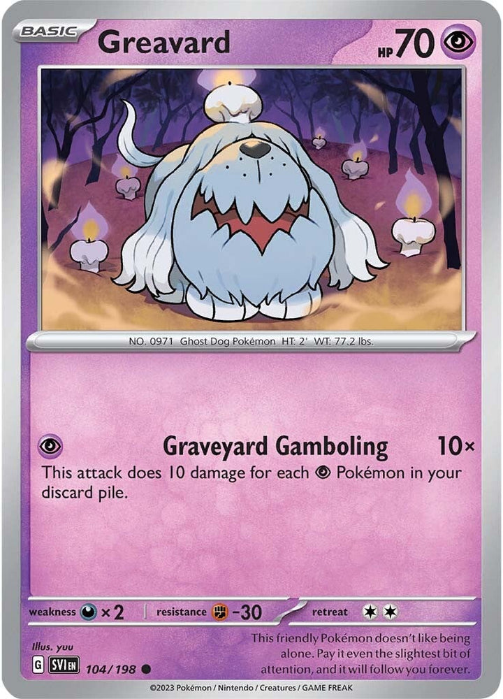 Greavard (104/198) [Scarlet & Violet: Base Set] Pokémon
